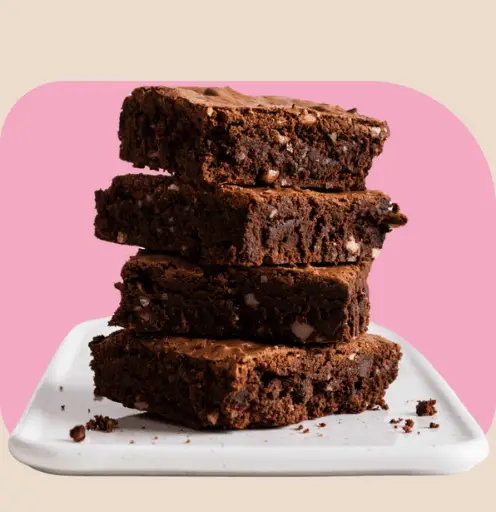 Fresh baked brownie gift box