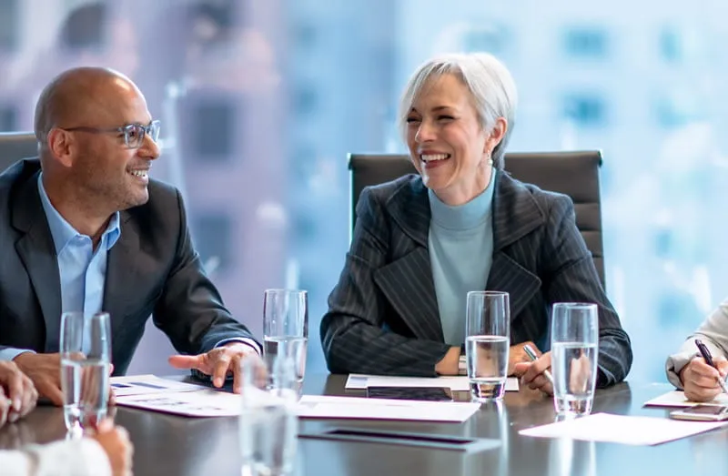 Mutual of Omaha associates collaborating in a business meeting