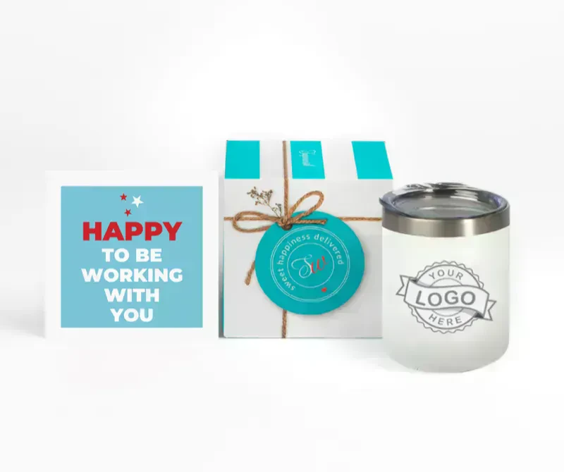 Custom branded mug with Sugarwish treats