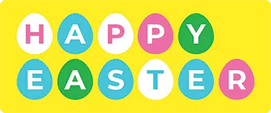 Easter eCard design with spring theme