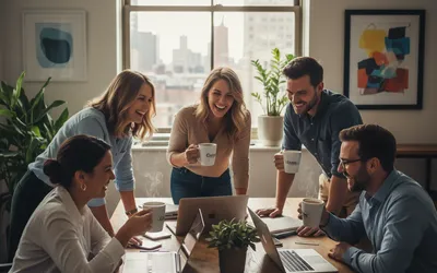 Corporate branded gift box with company logo and candy treats