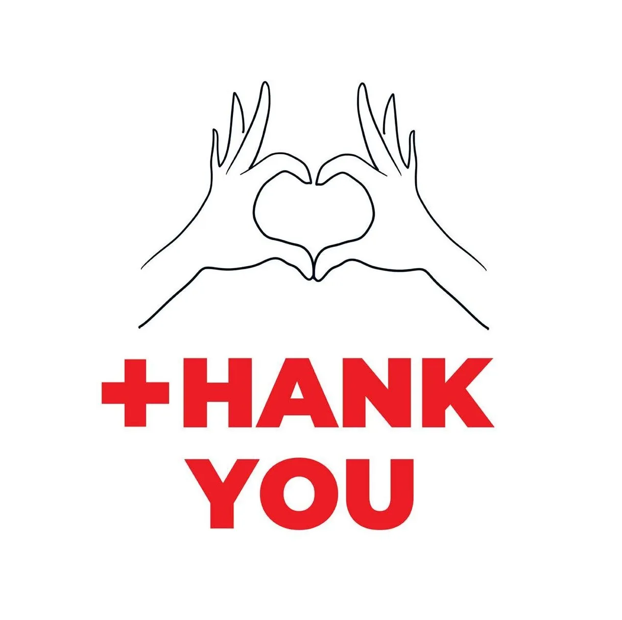 Thank You heart hands eCard