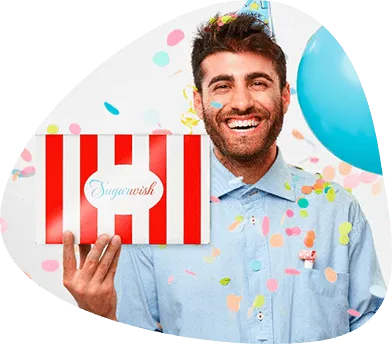 Sweet happiness gift box with treats