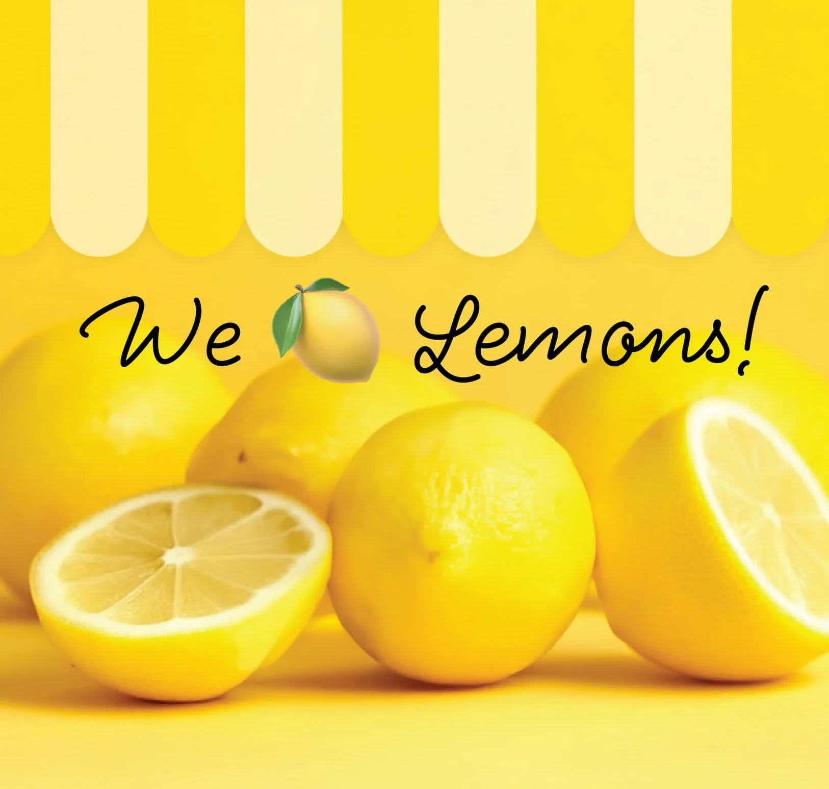 lemons in a yellow background