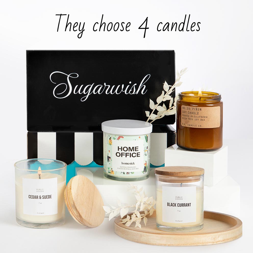 Sugarwish Our Candles gift sizes