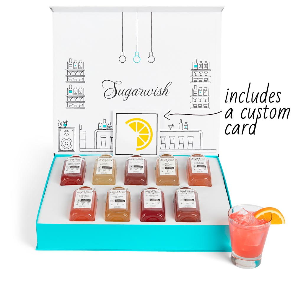 Sugarwish Cocktail Mixers gift sizes
