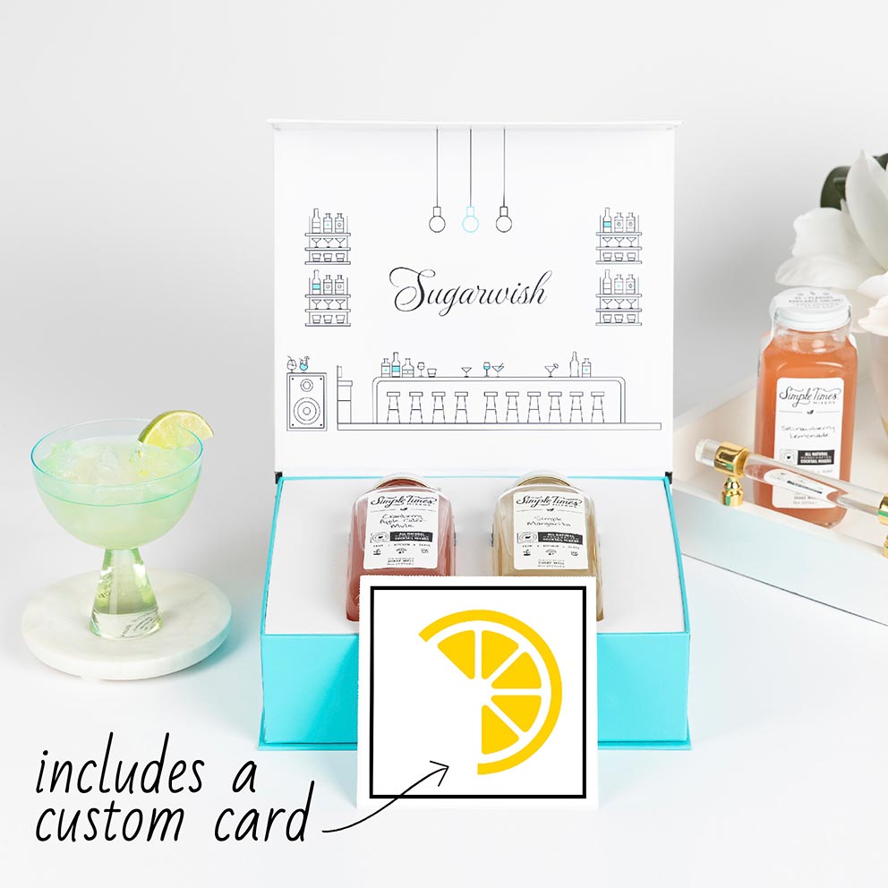 Sugarwish Cocktail Mixers gift sizes