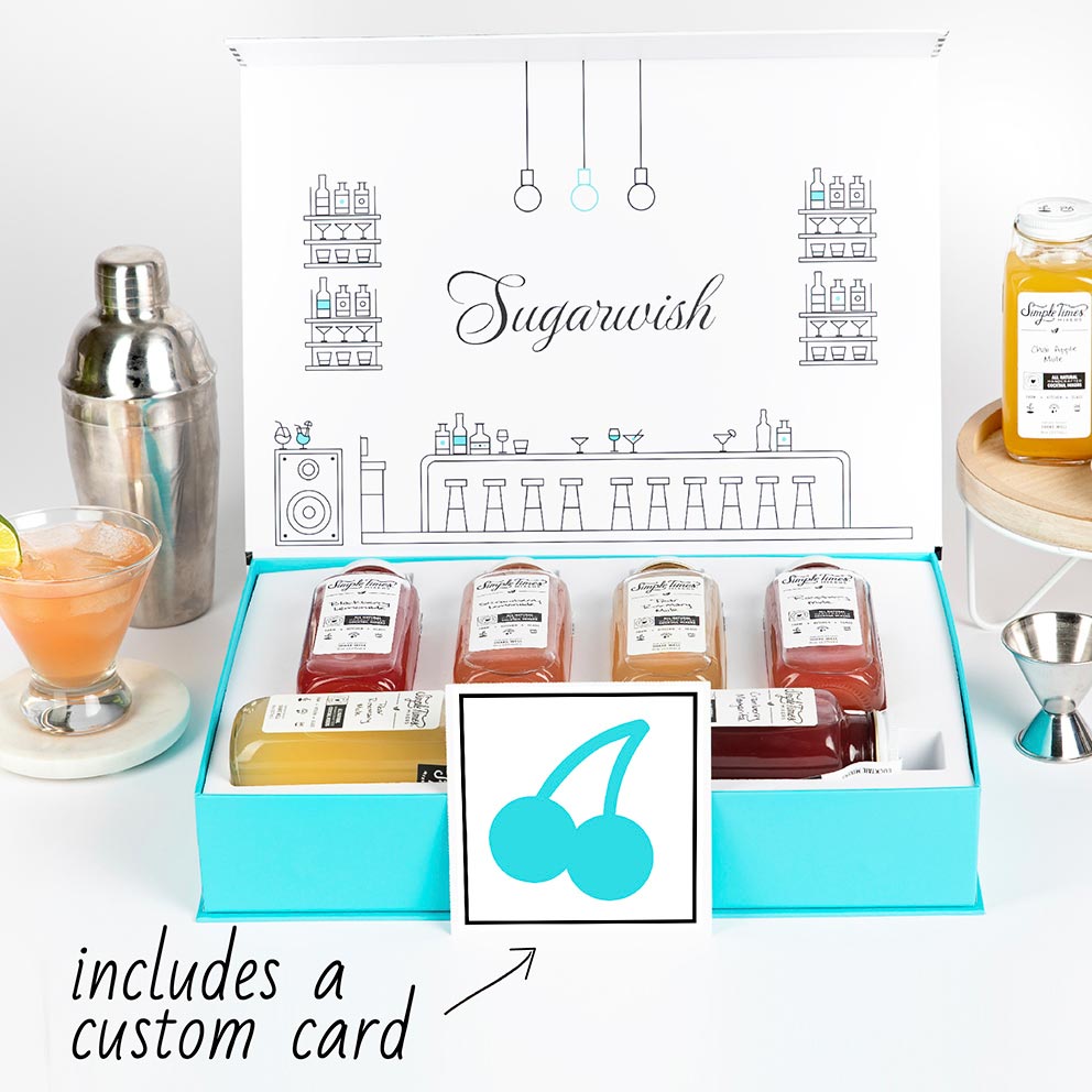 Sugarwish Cocktail Mixers gift sizes