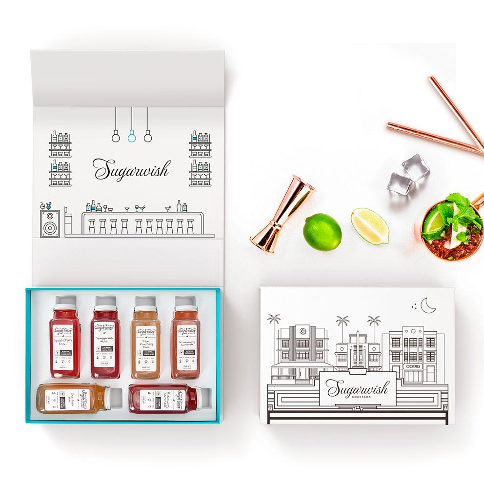 Sugarwish Cocktail Mixers gift sizes