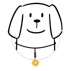dog wearing charm on collar image