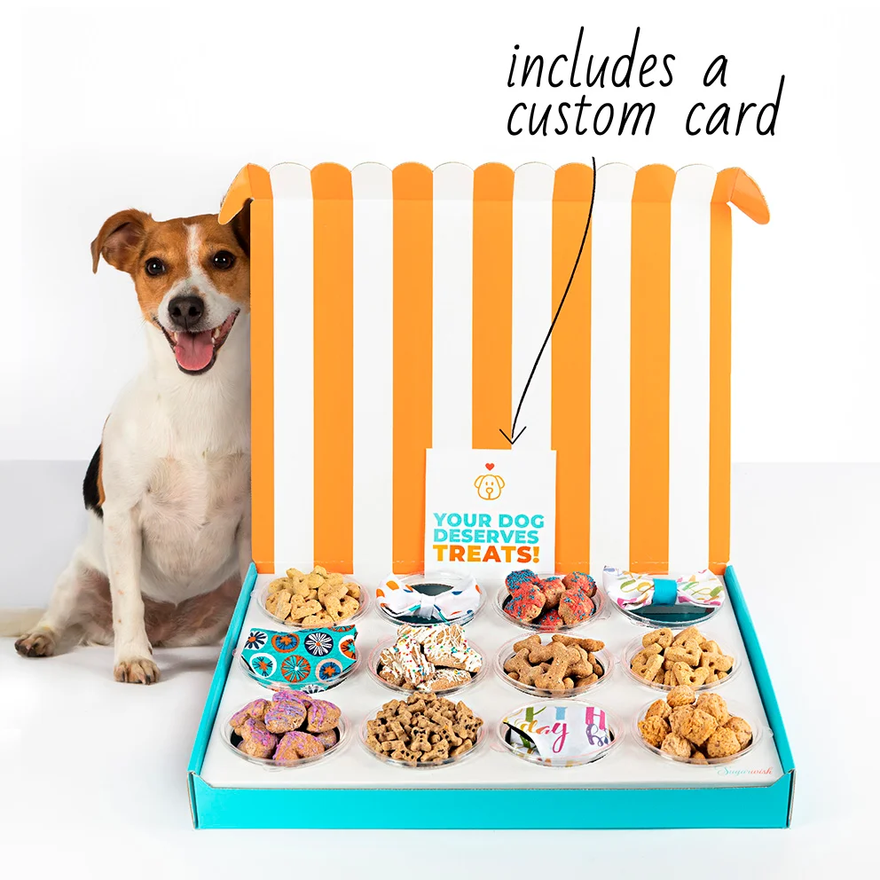 Personalised dog treat box best sale