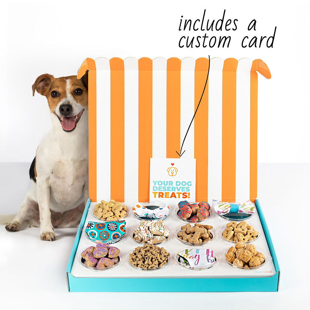 Sugarwish Our Dog Treats gift sizes