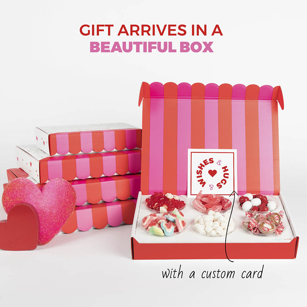 Sugarwish Valentine Box with a card.