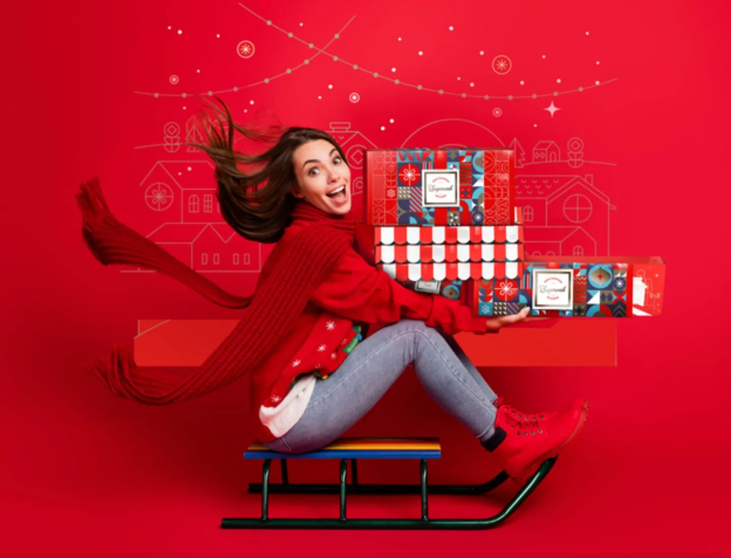 Women happy after receving holiday sugarwish thankyou gift